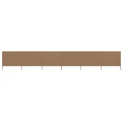 vidaXL 6-panelni vetrobran tkanina 800x160 cm taupe