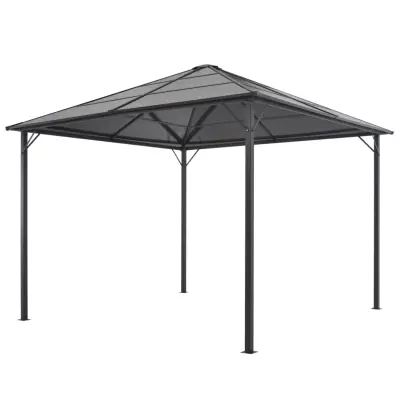 vidaXL Paviljon s streho aluminij 3x3 m antraciten