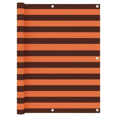 vidaXL Balkonsko platno oranžno in rjavo 90x600 cm oksford blago