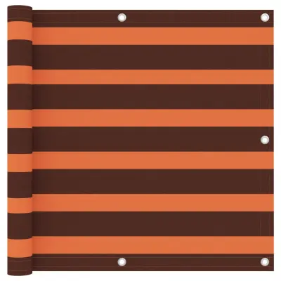 vidaXL Balkonsko platno oranžno in rjavo 90x300 cm oksford blago