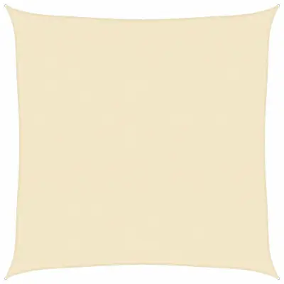 vidaXL Senčno jadro 160 g/m² krem 7x7 m HDPE