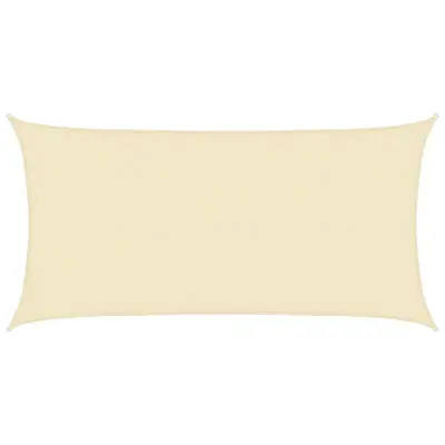 vidaXL Senčno jadro 160 g/m² krem 2,5x5 m HDPE