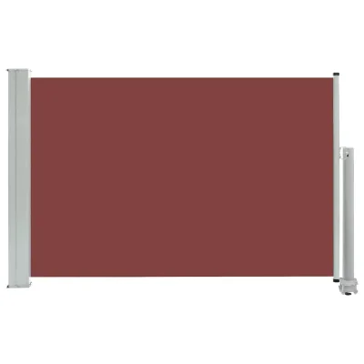 vidaXL Zložljiva stranska tenda za teraso 60x300 cm rjava