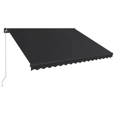 vidaXL Ročno zložljiva tenda 450x300 cm antracitna