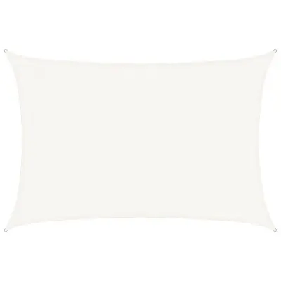 vidaXL Senčno jadro 160 g/m² belo 3x5 m HDPE