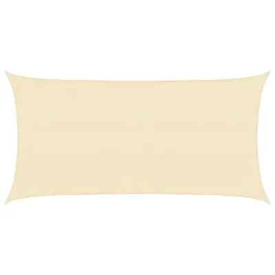 vidaXL Senčno jadro 160 g/m² krem 3x6 m HDPE