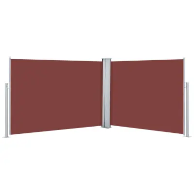 vidaXL Zložljiva stranska tenda rjava 100x1000 cm