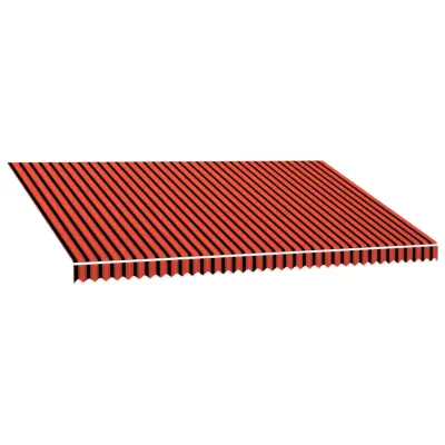 vidaXL Platno za tendo oranžno in rjavo 500x300 cm
