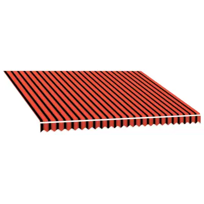 vidaXL Tenda iz platna oranžna in rjava 350x250 cm