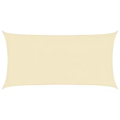vidaXL Senčno jadro 160 g/m² krem 4x7 m HDPE