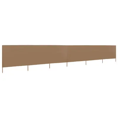 vidaXL 6-panelni vetrobran tkanina 800x80 cm taupe
