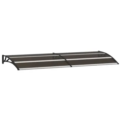 vidaXL Nadstrešek za vrata črn 240x75 cm PC