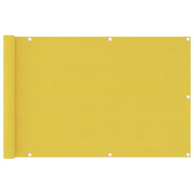 vidaXL Balkonsko platno rumeno 90x400 cm HDPE