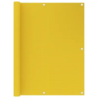 vidaXL Balkonsko platno rumeno 120x600 cm HDPE