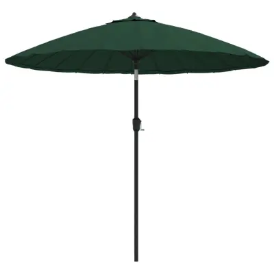 vidaXL Zunanji senčnik z aluminijastim drogom 270 cm zelen