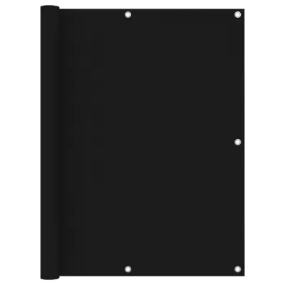 vidaXL Balkonsko platno črno 120x600 cm oksford blago