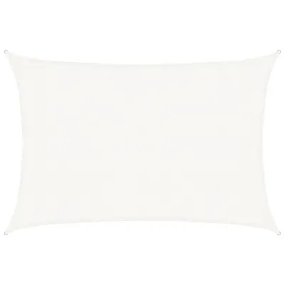 vidaXL Senčno jadro 160 g/m² belo 3x4,5 m HDPE