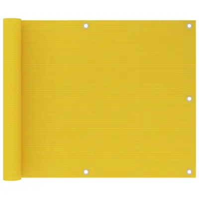 vidaXL Balkonsko platno rumeno 75x600 cm HDPE