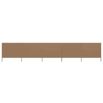 vidaXL 5-panelni vetrobran tkanina 600x160 cm taupe