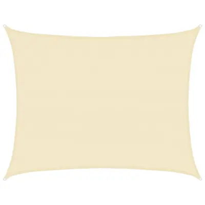 vidaXL Senčno jadro 160 g/m² krem 6x8 m HDPE