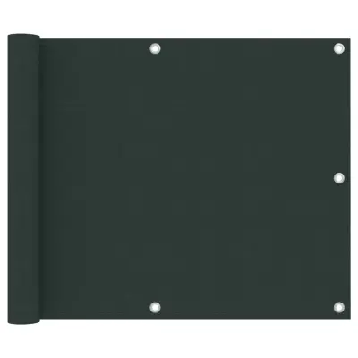 vidaXL Balkonsko platno temno zeleno 75x300 cm oksford blago