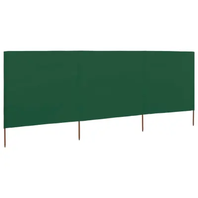 vidaXL 3-panelni vetrobran tkanina 400x120 cm zelene barve