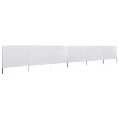 vidaXL 6-panelni vetrobran tkanina 800x80 cm bel