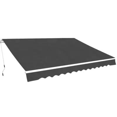 vidaXL Ročno zložljiva tenda 450 cm antracit