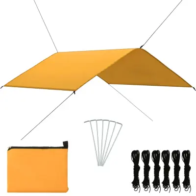 vidaXL Zunanja ponjava 4x4 m rumena
