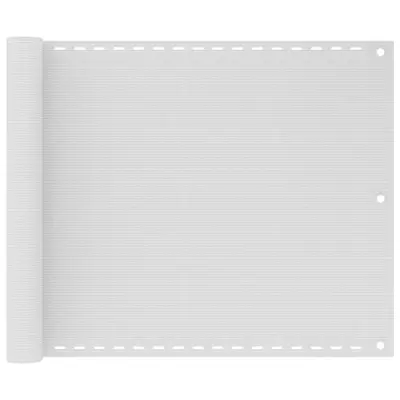vidaXL Balkonsko Platno HDPE 75x400 cm Bele Barve