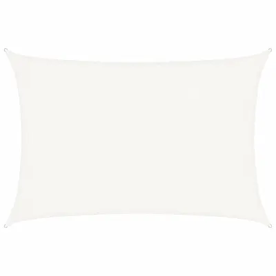 vidaXL Senčno jadro 160 g/m² belo 2x2,5 m HDPE