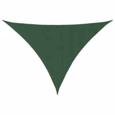 vidaXL Senčno jadro oksford blago trikotno 3,5x3,5x4,9 m temno zeleno
