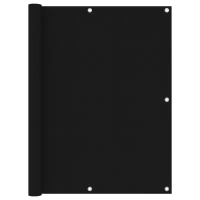 vidaXL Balkonsko platno črno 120x500 cm oksford blago