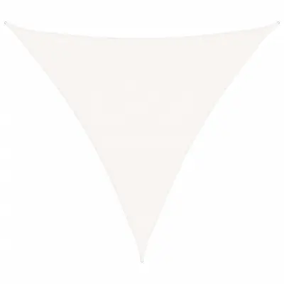 vidaXL Senčno jadro HDPE trikotno 5x5x5 m bele barve