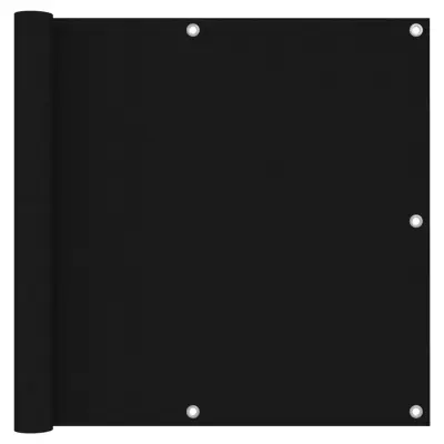 vidaXL Balkonsko platno črno 90x500 cm oksford blago