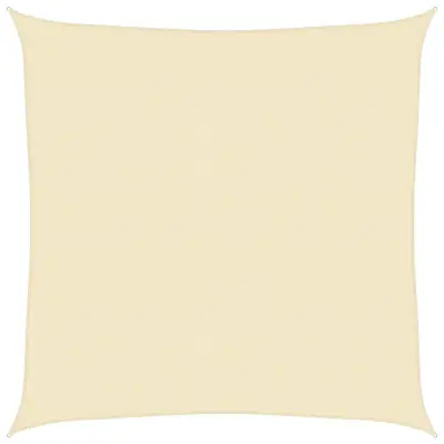 vidaXL Senčno jadro 160 g/m² krem 4x4 m HDPE