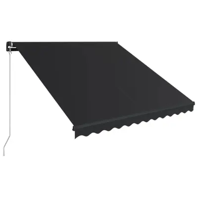 vidaXL Ročno zložljiva tenda 350x250 cm antracitna