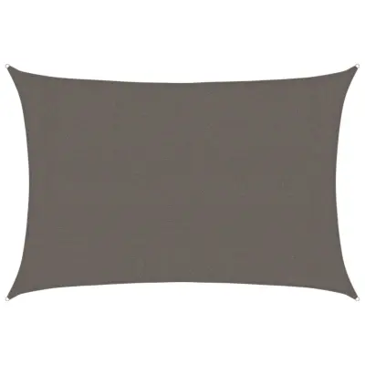 vidaXL Senčno jadro 160 g/m² antracitno 3x5 m HDPE