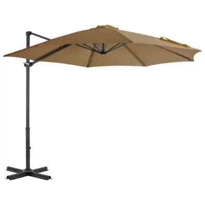 vidaXL Previsni senčnik z aluminijastim drogom 300 cm taupe