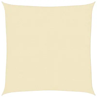 vidaXL Senčno jadro HDPE kvadratne oblike 2x2 m krem barve