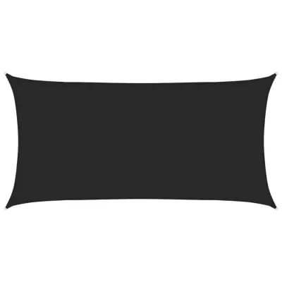 vidaXL Senčno jadro 160 g/m² črno 2x4 m HDPE