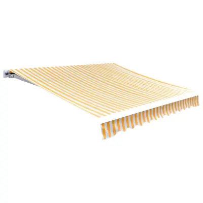 vidaXL Tenda iz platna 500x300 cm oranžna in bela