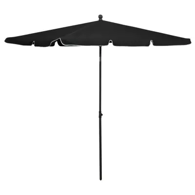 vidaXL Vrtni senčnik 210x140 cm črn