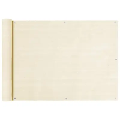 vidaXL Balkonsko platno krem 75x400 cm HDPE