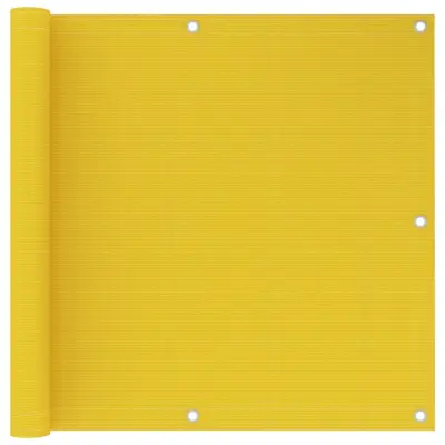 vidaXL Balkonsko platno rumeno 90x600 cm HDPE