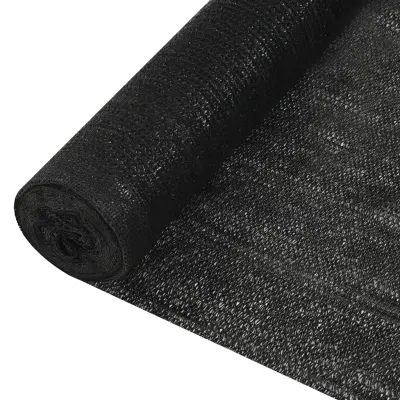 vidaXL Zaščitna mreža črna 1,2x50 m HDPE 195 g/m²