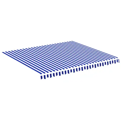 vidaXL Nadomestno blago za tendo modro in belo 4x3,5 m