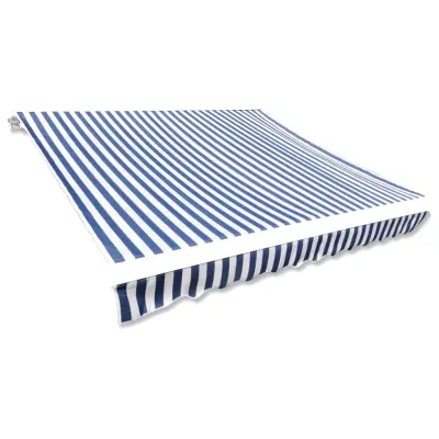 vidaXL Tenda iz platna 350x250 cm modra in bela
