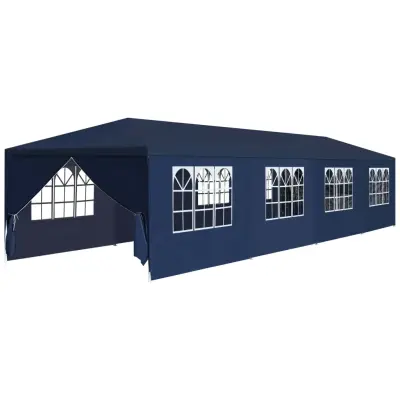 vidaXL Vrtni šotor 3x12 m moder