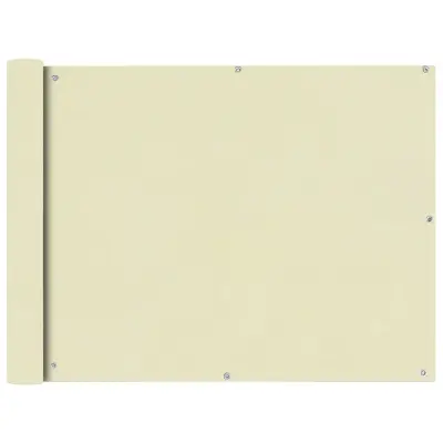 vidaXL Balkonsko Platno Oksford Tekstil 90x400 cm Kremne Barve
